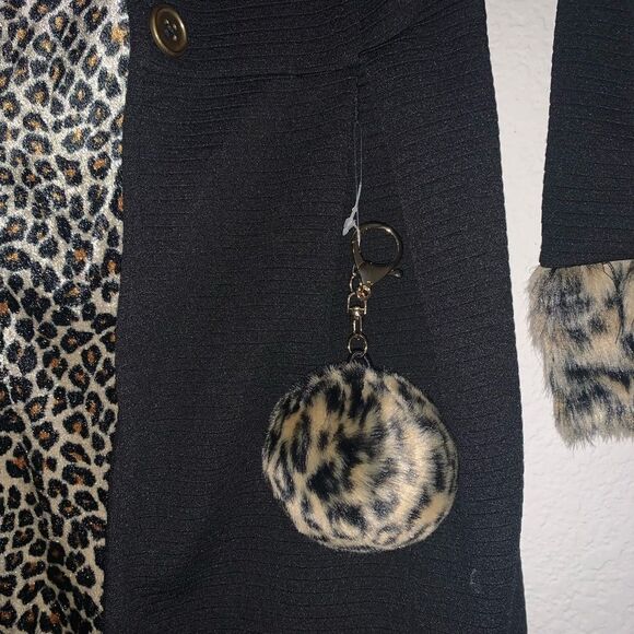 Pink & Violet Animal Print 2 Pc Dress and Coat set Size 6 Pre-Loved - Picture 5 of 9